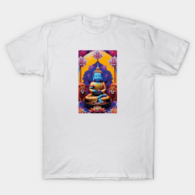 Baby buddha Lotus mandala T-Shirt by mariasshop